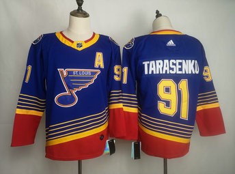 Blues 91 Vladimir Tarasenko Blue Adidas Jersey
