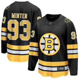 Boston Bruins 93 Minten Black Custom Men Jersey
