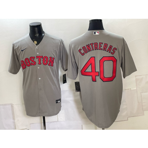 Boston Red Sox 20 Contreras Grey Men Jersey