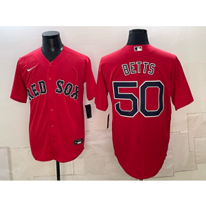 Boston Red Sox 50 Betts Red Men Jersey