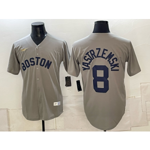 Boston Red Sox 8 Yastrzemski Grey Men Jersey