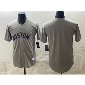 Boston Red Sox Blank Grey Men Jersey