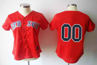 Boston Red Sox Blank Red Women Custom Jerseys