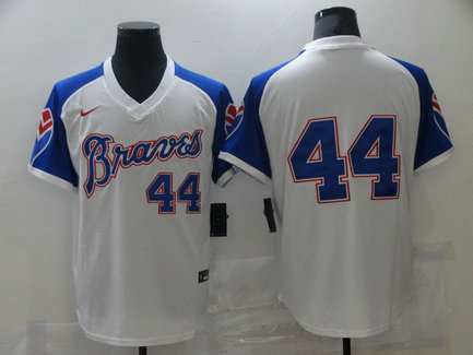 Braves 44 Hank Aaron White Nike Turn Back The Clock Jersey Braves 44 Hank Aaron White Nike Turn Back The Clock Jersey