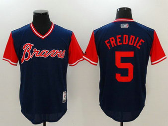 Braves 5 Freddie Freeman Freddie Majestic Navy 2017 Players Weekend Nickname Jersey