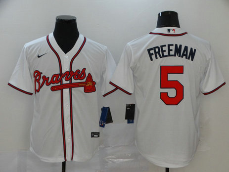 Braves 5 Freddie Freeman White 2020 Nike Cool Base Jersey Braves 5 Freddie Freeman White 2020 Nike Cool Base Jersey
