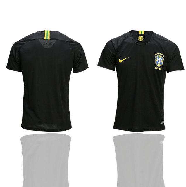 Brazil Black Goalkeeper 2018 FIFA World Cup Thailand Soccer Jersey Brazil Black Goalkeeper 2018 FIFA World Cup Thailand Soccer Jersey