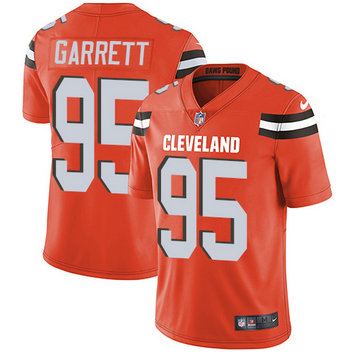 Browns #95 Myles Garrett Orange Alternate Men's Stitched Football Vapor Untouchable Limited Jersey Browns #95 Myles Garrett Orange Alternate Men's Stitched Football Vapor Untouchable Limited Jersey
