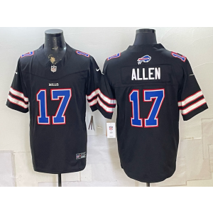 Buffalo Bills 17 Allen Black Out F.U.S.E. Vapor Limited Men Jersey