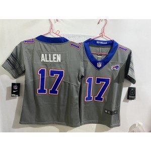 Buffalo Bills 17 Josh Allen Gray 2026 Nickel City Vapor Limited Youth Jersey