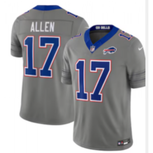 Buffalo Bills 17 Josh Allen Gray F.U.S.E. 2026 Nickel City Vapor Football Stitched Jersey