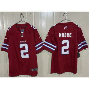 Buffalo Bills 2 D.J. Moore Red Vapor Limited Men Jersey