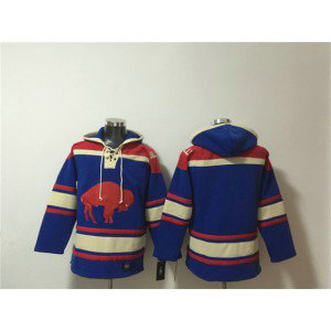 Buffalo Bills Blank Royal Ageless Must-Have Lace-Up Pullover Hoodie