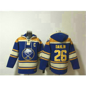 Buffalo Sabres 26 Rasmus Dahlin Blue Ageless Must-Have Lace-Up Pullover Hoodie