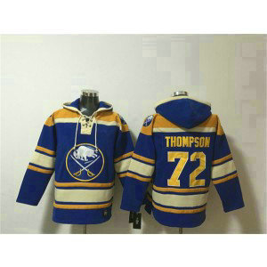 Buffalo Sabres 72 Tage Thompson Blue Ageless Must-Have Lace-Up Pullover Hoodie