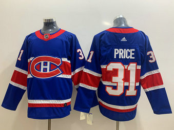 Canadiens 31 Carey Price Blue 2020-21 Reverse Retro Adidas Jersey