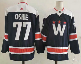 Capitals 77 T.J. Oshie Navy 2020-21 Adidas Jersey