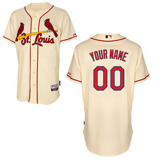 Cardinals Cream Customized Men Cool Base Jersey