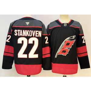 Carolina Hurricanes 22 Stankoven Black Men Jersey
