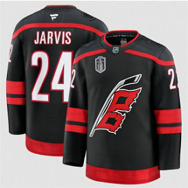 Carolina Hurricanes 24 Seth Jarvis Black 2026 Stanley Cup Final Patch Home Men Jersey