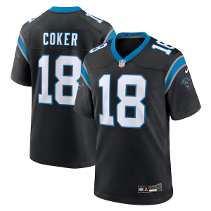 Carolina Panthers 18 Jalen Coker Black Vapor Limited Men Jersey
