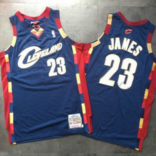 Cavaliers 23 Lebron James Navy 2008-09 Hardwood Classics Men Jersey