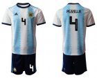 Cheap Argentina #4 Pezzella Home Soccer Country Jersey
