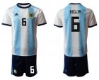 Cheap Argentina #6 Biglia Home Soccer Country Jersey