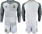 Cheap Argentina Blank Grey Long Sleeves Goalkeeper Soccer Country Jersey