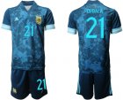Cheap Men 2021 National Argentina away 21 blue soccer jerseys