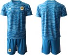 Cheap Men 2021 National Argentina blue goalkeeper blue soccer jerseys
