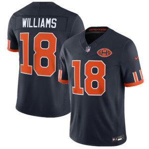 Chicago Bears 18 Caleb Williams Navy 2026 Rivalries F.U.S.E. Vapor Limited Men Jersey