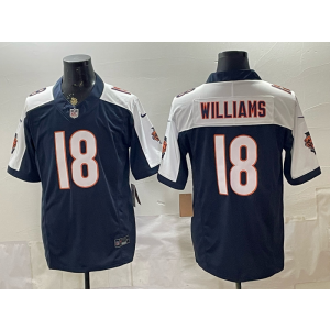 Chicago Bears 18 Caleb Williams Navy F.U.S.E. Vapor Limited Men Jersey