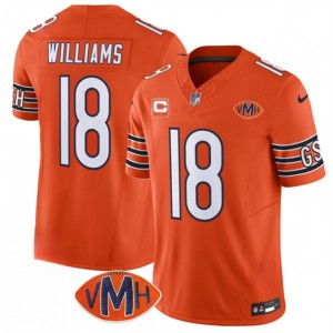 Chicago Bears 18 Caleb Williams Orange F.U.S.E. Vapor Limited Men Jersey with VMH Patch & C Patch Chicago Bears 18 Caleb Williams Orange F.U.S.E. Vapor Limited Men Jersey with VMH Patch & C Patch