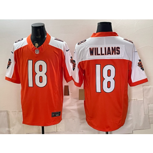 Chicago Bears 18 Williams White Orange Thanksgiving Day F.U.S.E. Vapor Limited Men Jersey Chicago Bears 18 Williams White Orange Thanksgiving Day F.U.S.E. Vapor Limited Men Jersey