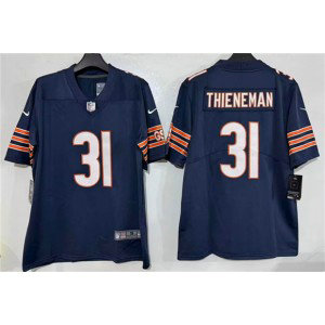 Chicago Bears 31 Dillon Thieneman Navy Vapor Limited Men Jersey