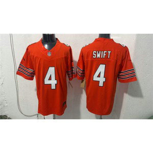 Chicago Bears 4 D'Andre Swift Orange F.U.S.E. Vapor Limited Men Jersey Chicago Bears 4 D'Andre Swift Orange F.U.S.E. Vapor Limited Men Jersey