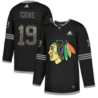 Chicago Blackhawks #19 Jonathan Toews Black Authentic Classic Stitched NHL Jersey