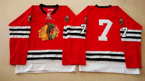 NHL Chicago Blackhawks #7 Brent Seabrook 1960-61 Red Vintage Jersey