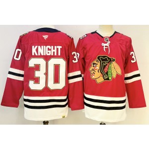 Chicago Blackhawks 30 Knight Red New Men Jersey