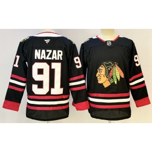 Chicago Blackhawks 91 Nazar Black New Men Jersey
