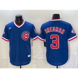 Chicago Cubs 13 Bregman Blue Throwback Men Jersey with 150th Patch Chicago Cubs 13 Bregman Blue Throwback Men Jersey with 150th Patch