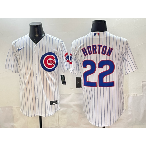 Chicago Cubs 22 Horton White Cool Base Men Jersey