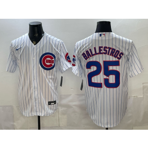 Chicago Cubs 25 Ballestros White Cool Base Men Jersey