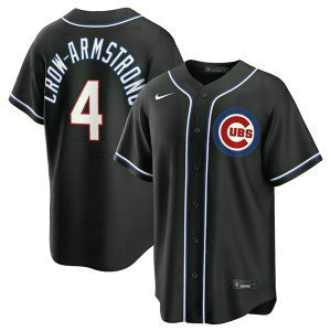 Chicago Cubs 4 Pete Crow-Armstrong 2026 Black Out Cool Base Men Jersey