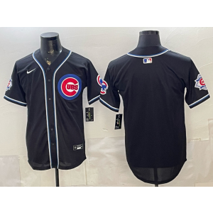 Chicago Cubs Blank 2026 Black Out Cool Base Men Jersey