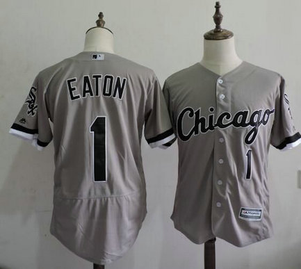 Chicago White Sox #1 Adam Eaton Gray Road 2016 Flexbase Majestic Baseball Jersey