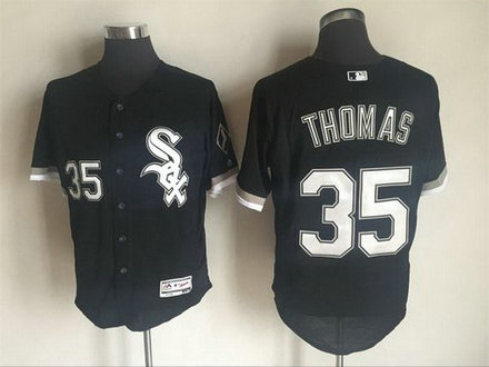 Chicago White Sox #35 Frank Thomas Retired Black 2016 Flexbase Majestic Baseball Jersey