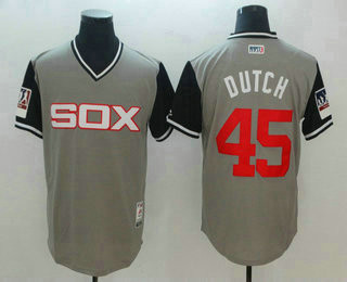 Chicago White Sox #45 Derek Holland Dutch Gray-Black 2018 Players' Weekend Men's Authentic Jersey