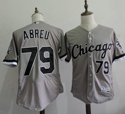 Chicago White Sox #79 Jose Abreu Gray Road 2016 Flexbase Majestic Baseball Jersey